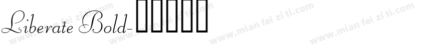 Liberate Bold字体转换